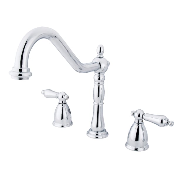 Widespread Kitchen Faucet, Polished Chrome